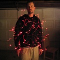 My LED and plastic fiber optic suit.  This is just the top, and I will have the pants done also.