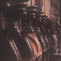 The wood carvings from the clergy's seating area in the cathedral.
