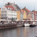 The harbor in Nyhavn. Lots of tourists and locals.