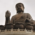 The Big Buddah bronze statue close up.