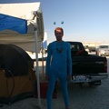My new blue fuzzy suit that I made this year.