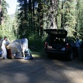 Packing up after car camping