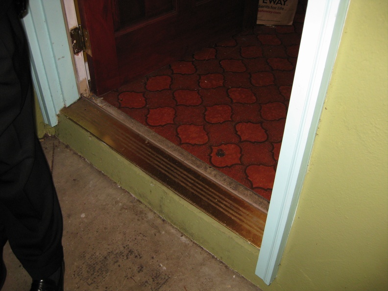 front entry floor (inside)