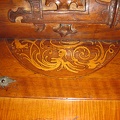Cool wood inlay in an armoire
