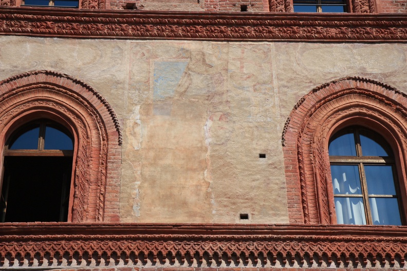 Centuries of history are visible on the facades