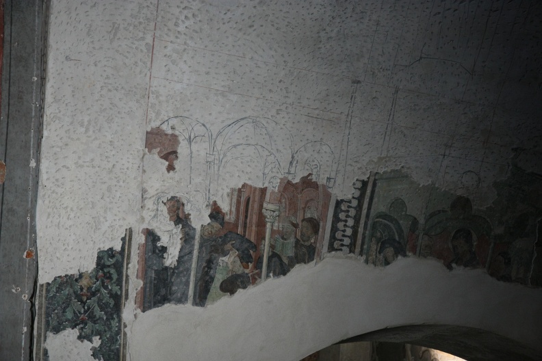 They re-fresco the walls by pitting the existing stucco