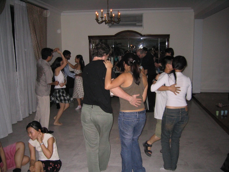 Dancing with the Lindy Hop crowd in Singapore...