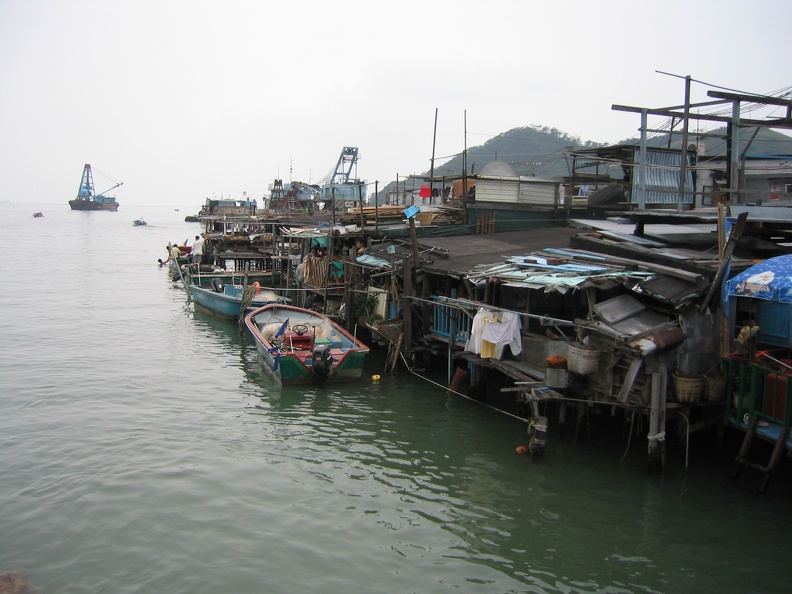 The small fishing town of Tai O on Lantau Island...