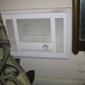small electric heater in lower unwarranted room.